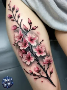 Flower leg tattoos for females - Unique Flower Leg Tattoos for females - Simple flower leg tattoos - Small flower leg tattoos for females - Flower Leg Tattoo male - Lower leg Flower Tattoo