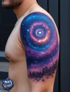 Galaxy tattoo black and white - Galaxy tattoo, Small - Galaxy tattoo minimalist - Galaxy tattoo meaning - Galaxy tattoo ideas - Galaxy tattoos for females