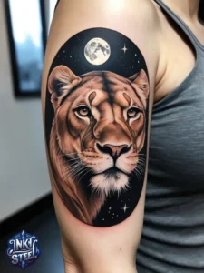 Goddess female lion tattoo small - Goddess female lion tattoo with names - Goddess female lion tattoo ideas - Goddess female lion tattoo sleeve