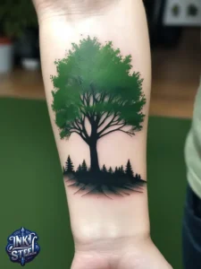 Green tattoo dog - Green tattoo designs - Dark green tattoo - Green tattoo ink - Green tattoo minimalist - Green tattoo small