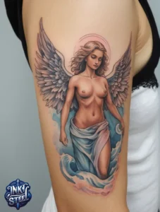 Guardian angel tattoo small -Guardian angel tattoo male - Guardian angel tattoo for female - Guardian angel tattoo meaning - Guardian angel tattoo ideas - Guardian angel tattoo neck