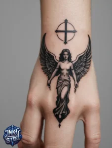 Guardian angel tattoo small -Guardian angel tattoo male - Guardian angel tattoo for female - Guardian angel tattoo meaning - Guardian angel tattoo ideas - Guardian angel tattoo neck