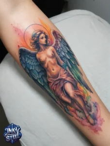 Guardian angel tattoo small -Guardian angel tattoo male - Guardian angel tattoo for female - Guardian angel tattoo meaning - Guardian angel tattoo ideas - Guardian angel tattoo neck