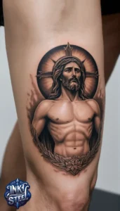 Jesus forearm tattoo simple - Jesus forearm tattoo ideas - Forearm Half Sleeve Jesus tattoo - Jesus Forearm Tattoos for Men - Jesus Tattoo on Arm to Hand - Jesus tattoo Arm Sleeve