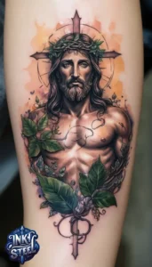 Jesus forearm tattoo simple - Jesus forearm tattoo ideas - Forearm Half Sleeve Jesus tattoo - Jesus Forearm Tattoos for Men - Jesus Tattoo on Arm to Hand - Jesus tattoo Arm Sleeve