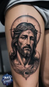 Jesus forearm tattoo simple - Jesus forearm tattoo ideas - Forearm Half Sleeve Jesus tattoo - Jesus Forearm Tattoos for Men - Jesus Tattoo on Arm to Hand - Jesus tattoo Arm Sleeve