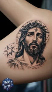 Jesus forearm tattoo simple - Jesus forearm tattoo ideas - Forearm Half Sleeve Jesus tattoo - Jesus Forearm Tattoos for Men - Jesus Tattoo on Arm to Hand - Jesus tattoo Arm Sleeve