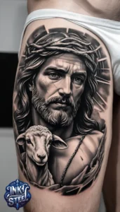 Jesus forearm tattoo simple - Jesus forearm tattoo ideas - Forearm Half Sleeve Jesus tattoo - Jesus Forearm Tattoos for Men - Jesus Tattoo on Arm to Hand - Jesus tattoo Arm Sleeve