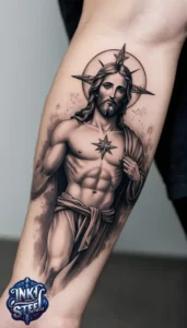 Jesus forearm tattoo simple - Jesus forearm tattoo ideas - Forearm Half Sleeve Jesus tattoo - Jesus Forearm Tattoos for Men - Jesus Tattoo on Arm to Hand - Jesus tattoo Arm Sleeve