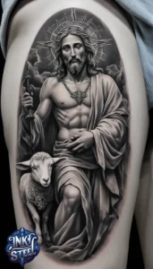 Jesus forearm tattoo simple - Jesus forearm tattoo ideas - Forearm Half Sleeve Jesus tattoo - Jesus Forearm Tattoos for Men - Jesus Tattoo on Arm to Hand - Jesus tattoo Arm Sleeve