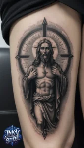 Jesus forearm tattoo simple - Jesus forearm tattoo ideas - Forearm Half Sleeve Jesus tattoo - Jesus Forearm Tattoos for Men - Jesus Tattoo on Arm to Hand - Jesus tattoo Arm Sleeve