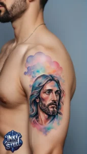 Jesus forearm tattoo simple - Jesus forearm tattoo ideas - Forearm Half Sleeve Jesus tattoo - Jesus Forearm Tattoos for Men - Jesus Tattoo on Arm to Hand - Jesus tattoo Arm Sleeve