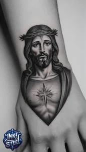 Jesus forearm tattoo simple - Jesus forearm tattoo ideas - Forearm Half Sleeve Jesus tattoo - Jesus Forearm Tattoos for Men - Jesus Tattoo on Arm to Hand - Jesus tattoo Arm Sleeve