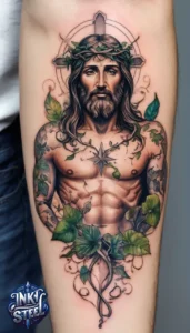 Jesus forearm tattoo simple - Jesus forearm tattoo ideas - Forearm Half Sleeve Jesus tattoo - Jesus Forearm Tattoos for Men - Jesus Tattoo on Arm to Hand - Jesus tattoo Arm Sleeve