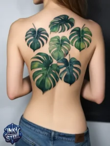 Monstera leaves tattoo meaning - Monstera leaves tattoo small - Monstera tattoo fine Line - Monstera leaves tattoo simple - Monstera leaves tattoo female - Monstera leaves tattoo ideas