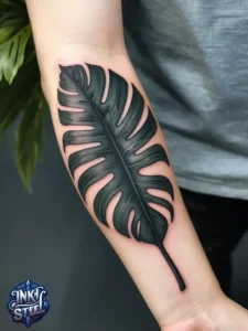 Monstera leaves tattoo meaning - Monstera leaves tattoo small - Monstera tattoo fine Line - Monstera leaves tattoo simple - Monstera leaves tattoo female - Monstera leaves tattoo ideas