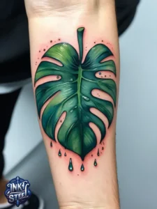 Monstera leaves tattoo meaning - Monstera leaves tattoo small - Monstera tattoo fine Line - Monstera leaves tattoo simple - Monstera leaves tattoo female - Monstera leaves tattoo ideas