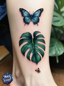 Monstera leaves tattoo meaning - Monstera leaves tattoo small - Monstera tattoo fine Line - Monstera leaves tattoo simple - Monstera leaves tattoo female - Monstera leaves tattoo ideas