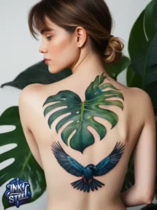 Monstera leaves tattoo meaning - Monstera leaves tattoo small - Monstera tattoo fine Line - Monstera leaves tattoo simple - Monstera leaves tattoo female - Monstera leaves tattoo ideas