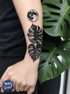 Monstera leaves tattoo meaning - Monstera leaves tattoo small - Monstera tattoo fine Line - Monstera leaves tattoo simple - Monstera leaves tattoo female - Monstera leaves tattoo ideas