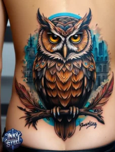 Owl tattoo meaning - Owl tattoos for females - Owl tattoo Men - Owl tattoo small - Owl tattoo hand - Owl tattoo minimalist