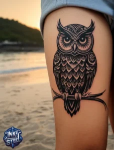 Owl tattoo meaning - Owl tattoos for females - Owl tattoo Men - Owl tattoo small - Owl tattoo hand - Owl tattoo minimalist