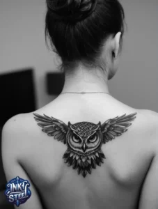 Owl tattoo meaning - Owl tattoos for females - Owl tattoo Men - Owl tattoo small - Owl tattoo hand - Owl tattoo minimalist