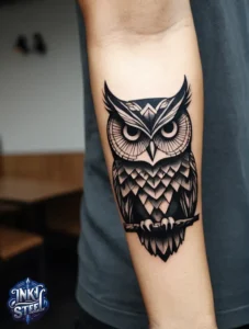 Owl tattoo meaning - Owl tattoos for females - Owl tattoo Men - Owl tattoo small - Owl tattoo hand - Owl tattoo minimalist