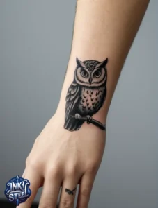 Owl tattoo meaning - Owl tattoos for females - Owl tattoo Men - Owl tattoo small - Owl tattoo hand - Owl tattoo minimalist