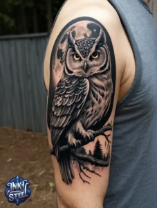 Owl tattoo meaning - Owl tattoos for females - Owl tattoo Men - Owl tattoo small - Owl tattoo hand - Owl tattoo minimalist