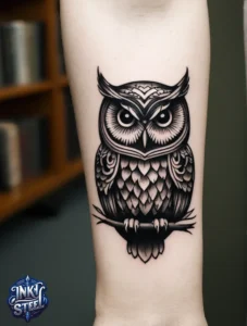 Owl tattoo meaning - Owl tattoos for females - Owl tattoo Men - Owl tattoo small - Owl tattoo hand - Owl tattoo minimalist