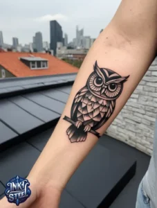 Owl tattoo meaning - Owl tattoos for females - Owl tattoo Men - Owl tattoo small - Owl tattoo hand - Owl tattoo minimalist