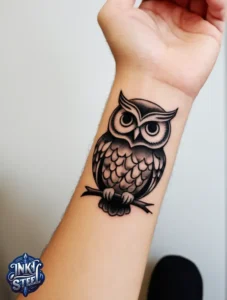 Owl tattoo meaning - Owl tattoos for females - Owl tattoo Men - Owl tattoo small - Owl tattoo hand - Owl tattoo minimalist