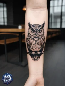 Owl tattoo meaning - Owl tattoos for females - Owl tattoo Men - Owl tattoo small - Owl tattoo hand - Owl tattoo minimalist