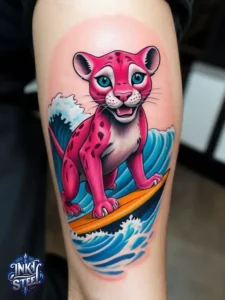 Pink panther tattoos small - Pink panther tattoos meaning - Pink Panther Tattoo ideas - Pink Panther tattoo black and white - Pink Panther tattoo Lil Peep - Flash tattoos Portland - The Birdhouse tattoo