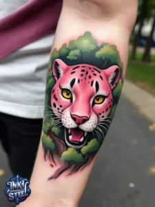 Pink panther tattoos small - Pink panther tattoos meaning - Pink Panther Tattoo ideas - Pink Panther tattoo black and white - Pink Panther tattoo Lil Peep - Flash tattoos Portland - The Birdhouse tattoo