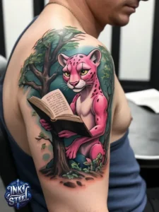 Pink panther tattoos small - Pink panther tattoos meaning - Pink Panther Tattoo ideas - Pink Panther tattoo black and white - Pink Panther tattoo Lil Peep - Flash tattoos Portland - The Birdhouse tattoo