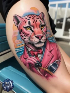 Pink panther tattoos small - Pink panther tattoos meaning - Pink Panther Tattoo ideas - Pink Panther tattoo black and white - Pink Panther tattoo Lil Peep - Flash tattoos Portland - The Birdhouse tattoo