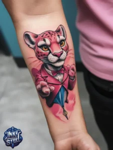 Pink panther tattoos small - Pink panther tattoos meaning - Pink Panther Tattoo ideas - Pink Panther tattoo black and white - Pink Panther tattoo Lil Peep - Flash tattoos Portland - The Birdhouse tattoo