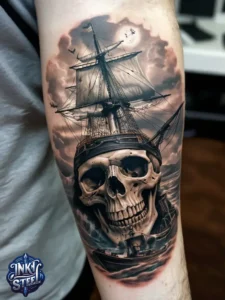 Traditional pirate tattoos - Pirate Tattoos for Men - Pirate tattoos meaning - Pirate tattoos for females - Pirate Tattoos Temporary - Pirate tattoos small