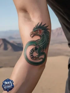 Quetzalcoatl tattoos small - Quetzalcoatl tattoo ideas - Quetzalcoatl tattoo sleeve - Quetzalcoatl tattoo forearm - Quetzalcoatl Tattoo woman - Quetzalcoatl tattoo leg