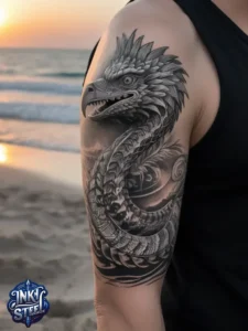 Quetzalcoatl tattoos small - Quetzalcoatl tattoo ideas - Quetzalcoatl tattoo sleeve - Quetzalcoatl tattoo forearm - Quetzalcoatl Tattoo woman - Quetzalcoatl tattoo leg