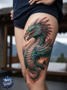 Quetzalcoatl tattoos small - Quetzalcoatl tattoo ideas - Quetzalcoatl tattoo sleeve - Quetzalcoatl tattoo forearm - Quetzalcoatl Tattoo woman - Quetzalcoatl tattoo leg