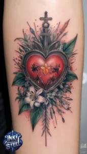 Sacred heart tattoo designs - Sacred heart tattoo small - Sacred heart tattoo meanings - Sacred heart tattoo Traditional - Sacred heart tattoo female