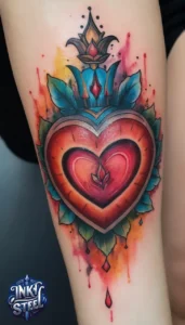 Sacred heart tattoo designs - Sacred heart tattoo small - Sacred heart tattoo meanings - Sacred heart tattoo Traditional - Sacred heart tattoo female