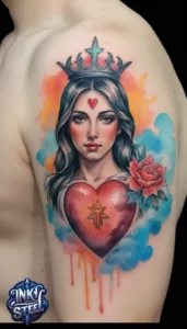 Sacred heart tattoo designs - Sacred heart tattoo small - Sacred heart tattoo meanings - Sacred heart tattoo Traditional - Sacred heart tattoo female