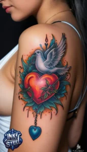 Sacred heart tattoo designs - Sacred heart tattoo small - Sacred heart tattoo meanings - Sacred heart tattoo Traditional - Sacred heart tattoo female