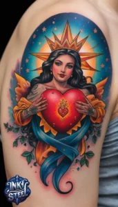 Sacred heart tattoo designs - Sacred heart tattoo small - Sacred heart tattoo meanings - Sacred heart tattoo Traditional - Sacred heart tattoo female