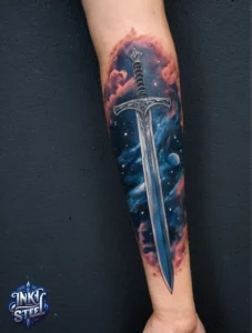 Sword tattoo forearm men - Sword tattoo forearm meaning - Sword tattoo meaning - Sword tattoo forearm female - Small sword tattoo forearm - Sword tattoo Men