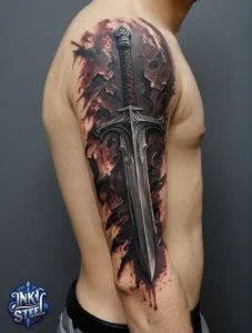 Sword tattoo forearm men - Sword tattoo forearm meaning - Sword tattoo meaning - Sword tattoo forearm female - Small sword tattoo forearm - Sword tattoo Men